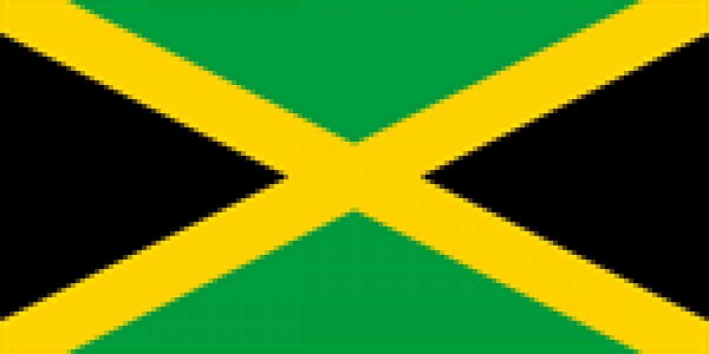 Fahne Jamaica  150 cm x 250 cm .