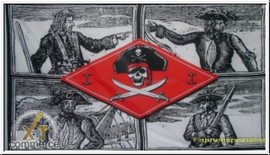 Fahne Pirat-Chief Pirat 90 cm x 150 cm