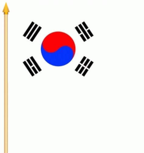 Bandiera a bastone Corea del Sud