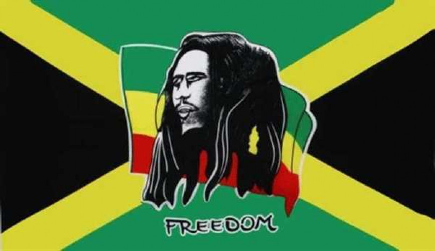 Fahne Freedom Bob Marley  90 cm x 150 cm e